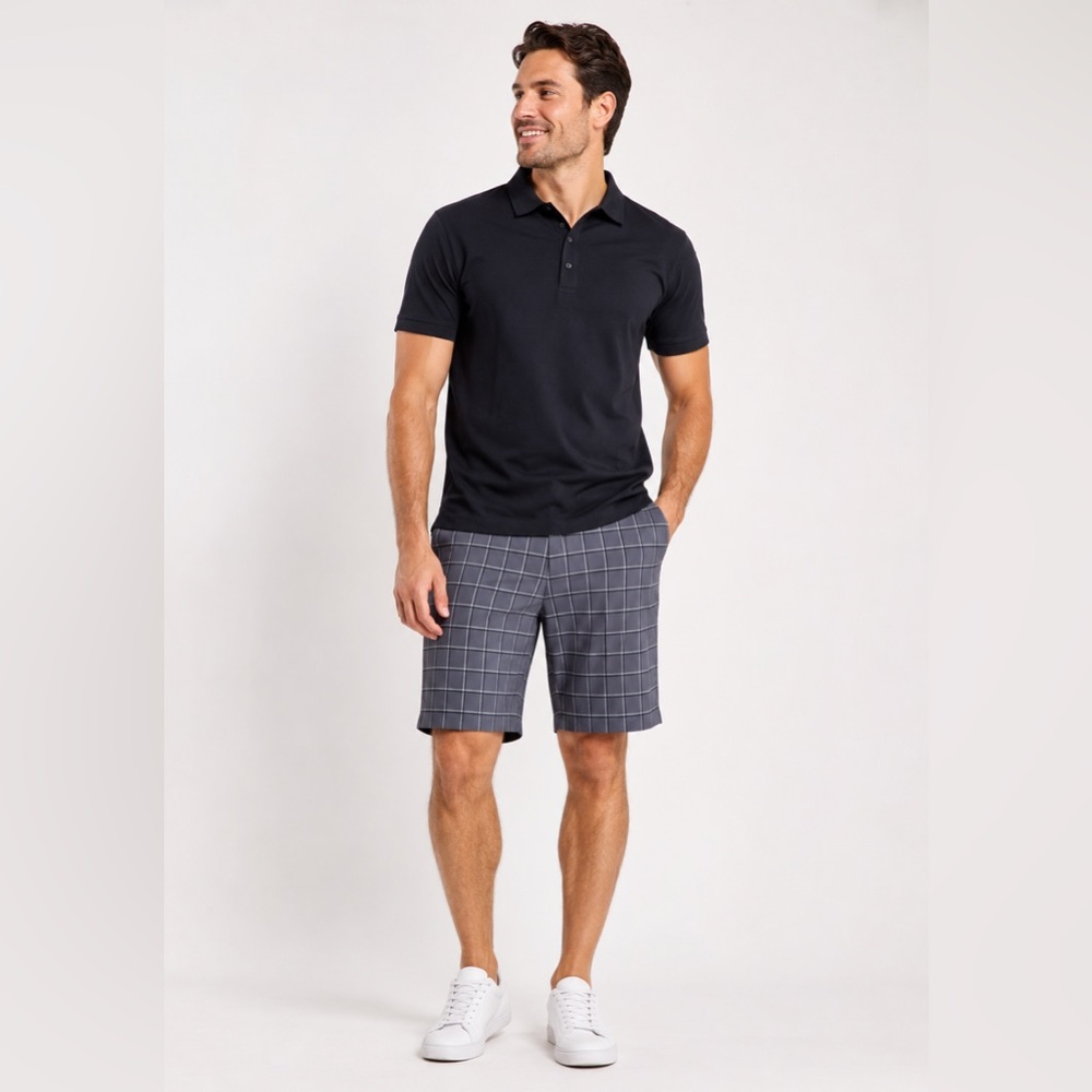 Nike Golf Dri-Fit Gray Plaid Shorts Men’s 30 Medium Performance Athletic